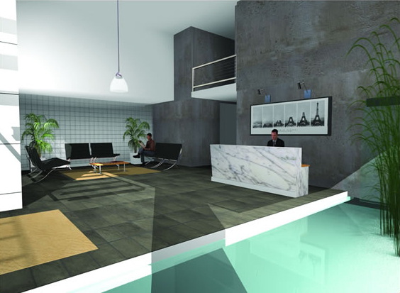 Interior Design & Visualizaion of Residential Building Entrance